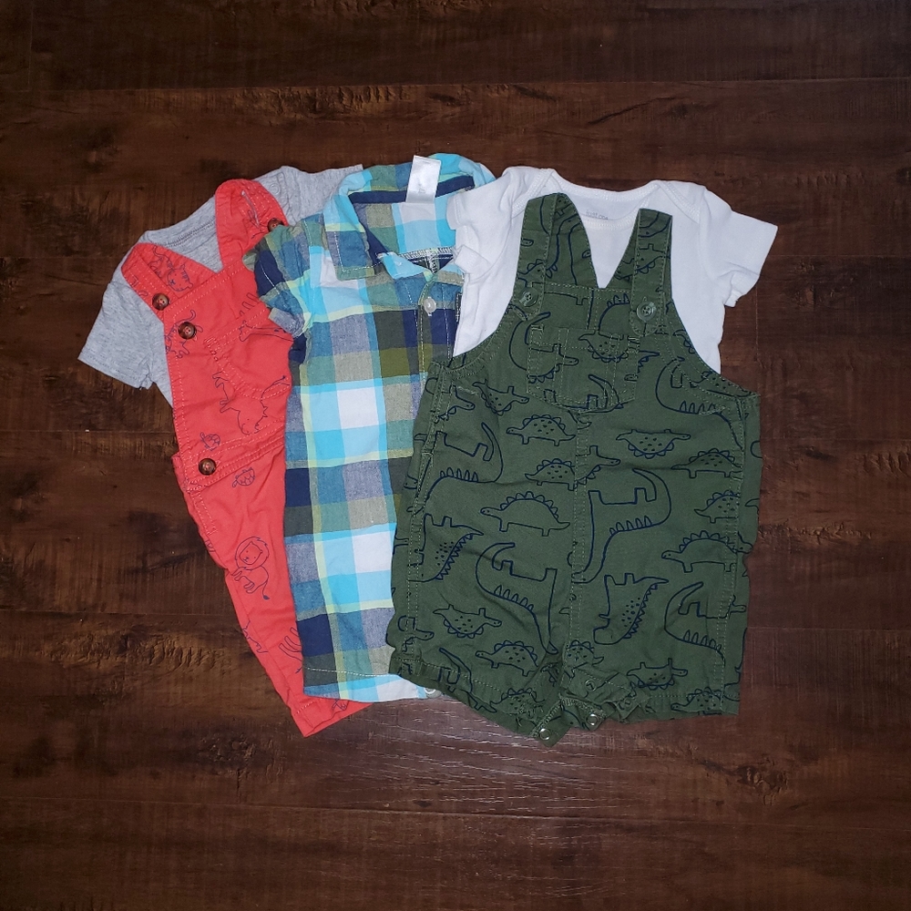 Lot of Carter's One piece outfits